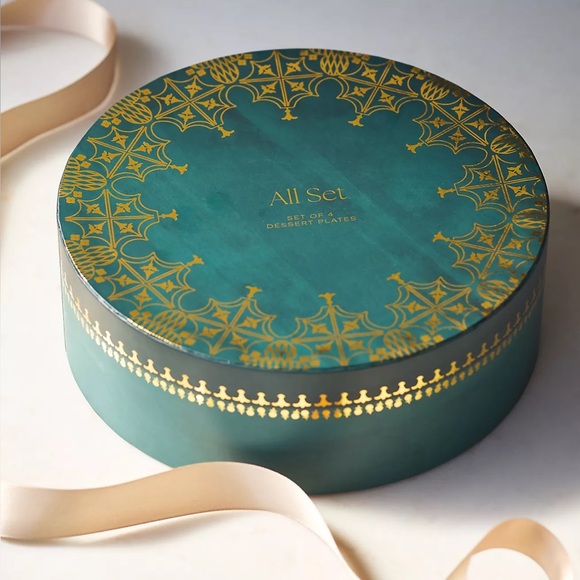 Anthropologie THE HONORA STONEWARE DESSERT PLATE SET OF 4 - Picture 11 of 12